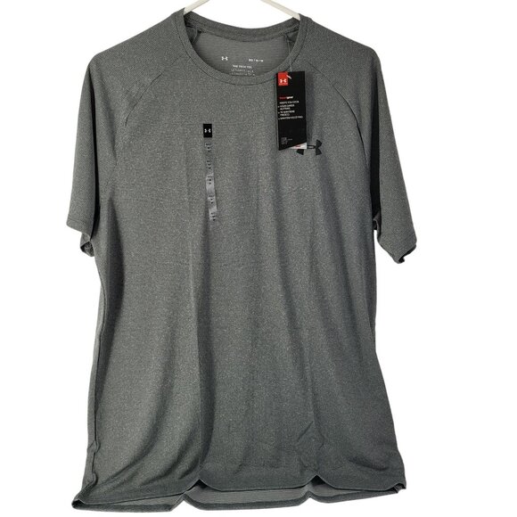 Under Armour HeatGear Mens Short Sleeve Shirt M Gray NWT - Picture 4 of 11